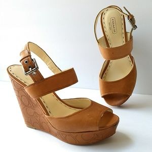 8.5 COACH "Joanna" Leather Casual Heels